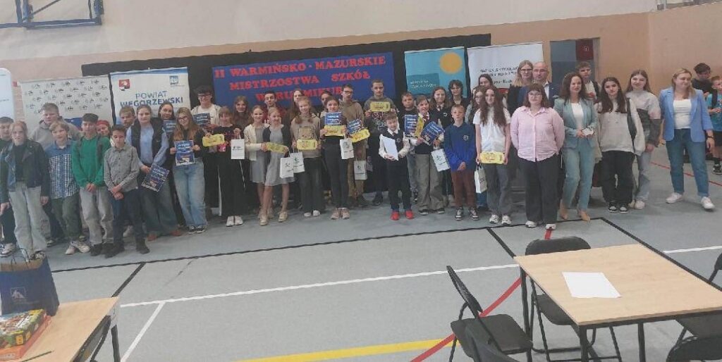 II WARMIŃSKO- MAZURSKIE MISTRZOSTWA SZKÓŁ W RUMMIKUB W WĘGORZEWIE